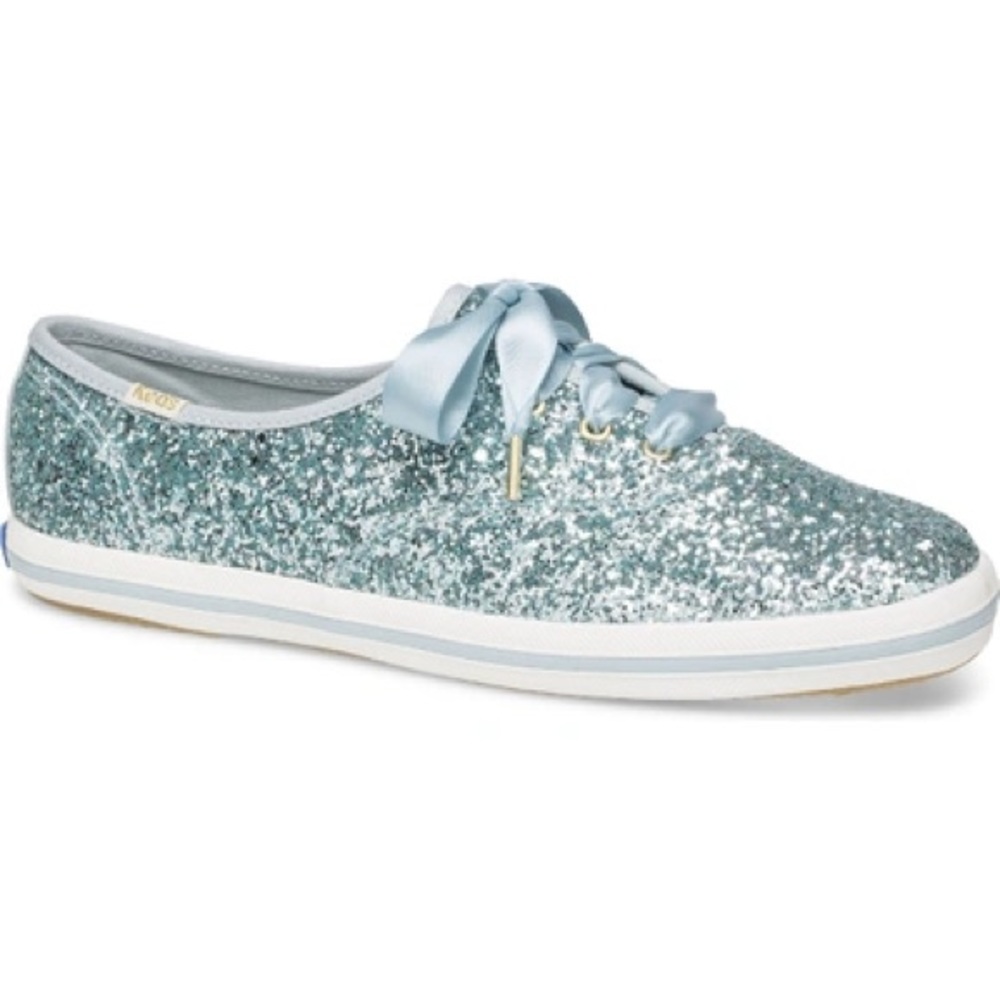 NWOT Kate Spade x Keds New York Champion Glitter in Light Blue SIZE 7.5